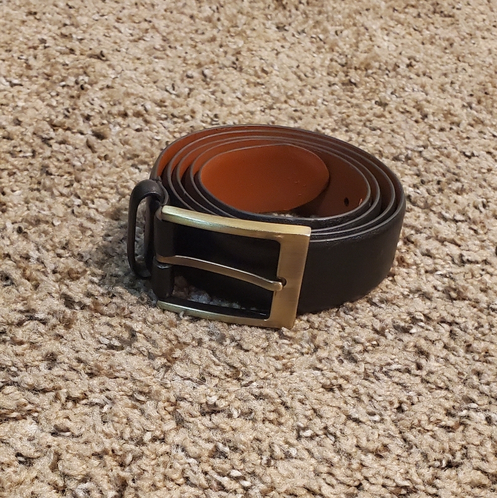 MENS Black Leather Belt